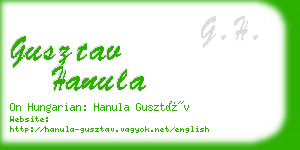 gusztav hanula business card